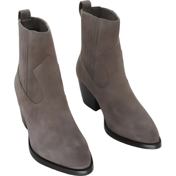 Ralph Lauren Racquel Women's Suede Pointed-Toe Boots Truffle 8M - Picture 1 of 6